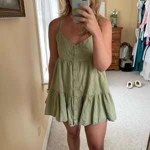 Zara Green Button Down Dress size M